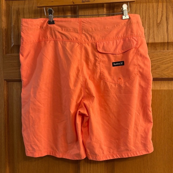 Hurley Board Shorts Stretch Performance Orange Water Swim Surf Men’s Size 34 - Picture 2 of 3